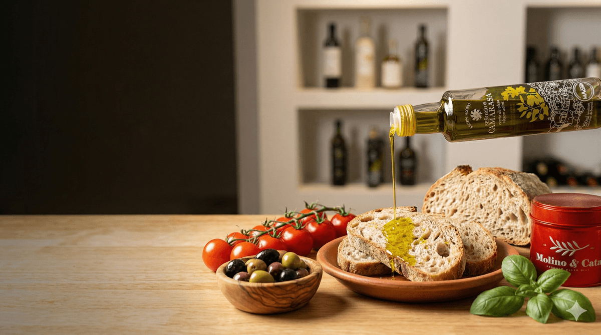 Olive oil tasting at the Molino & Cata oleoteca