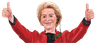 Ursula von der Leyen con los pulgares arriba