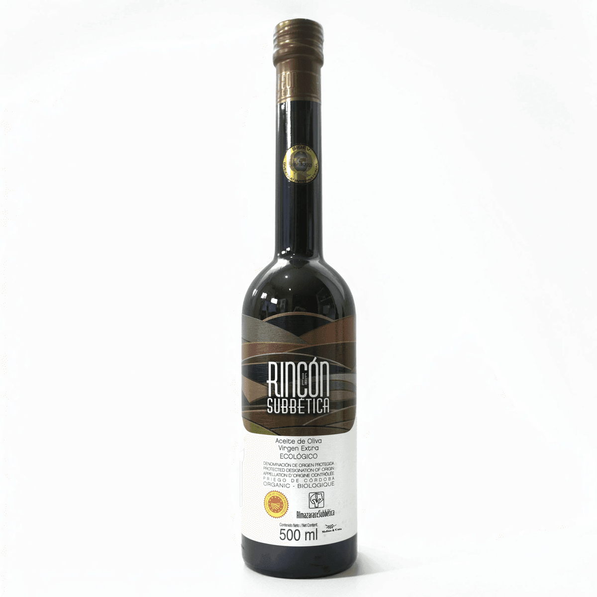 Botella de Aceite de Oliva Virgen Extra Rincón de la Subbética Hojiblanca 500ml de Molino y Cata