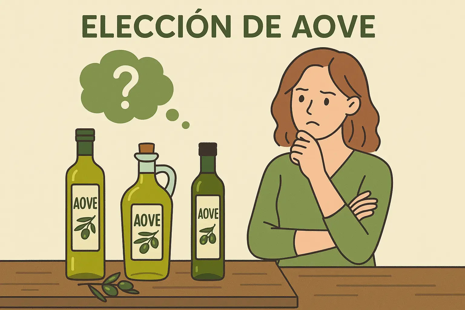 Ilustracion decision compra Aceite de Oliva