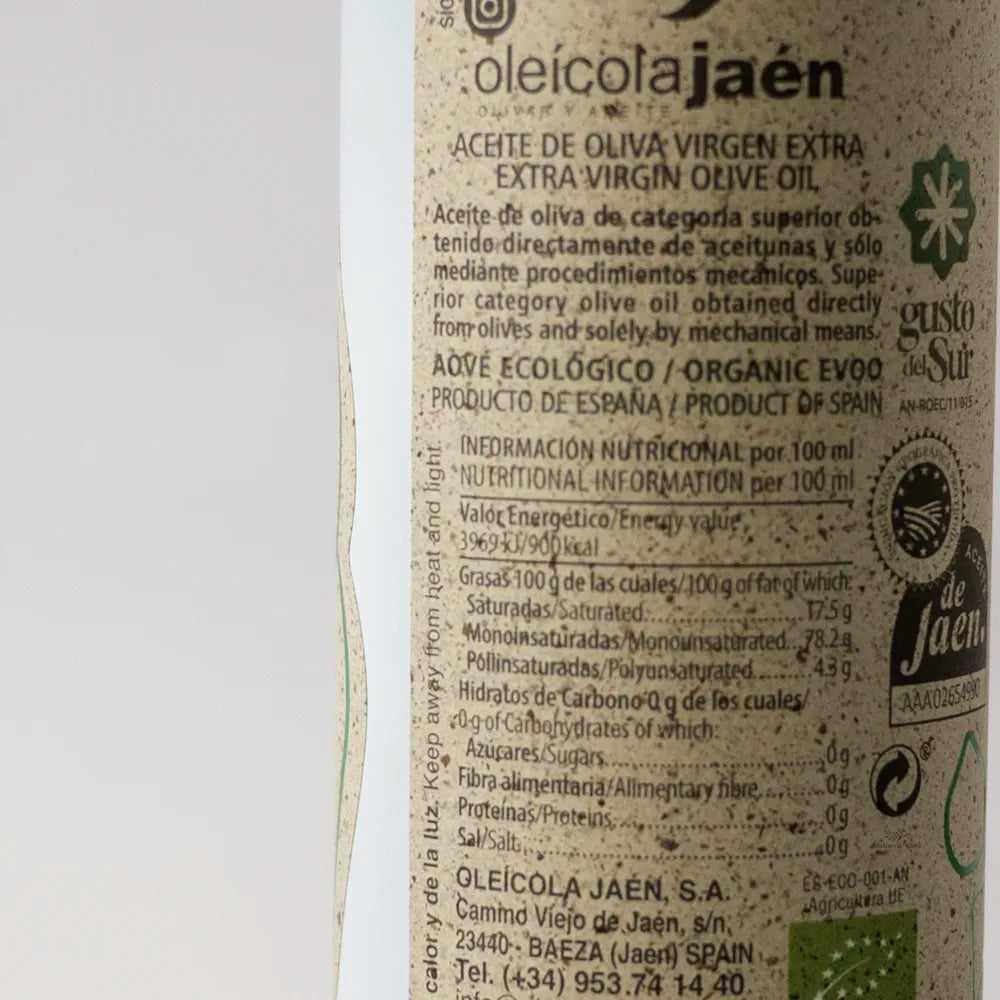 Oleicola Jaen Ecologico detalle etiqueta