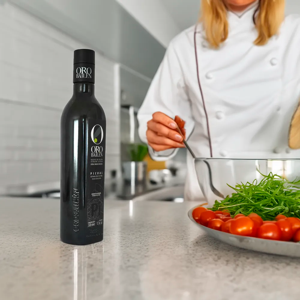 Oro Bailen Picual 500ml en cocina
