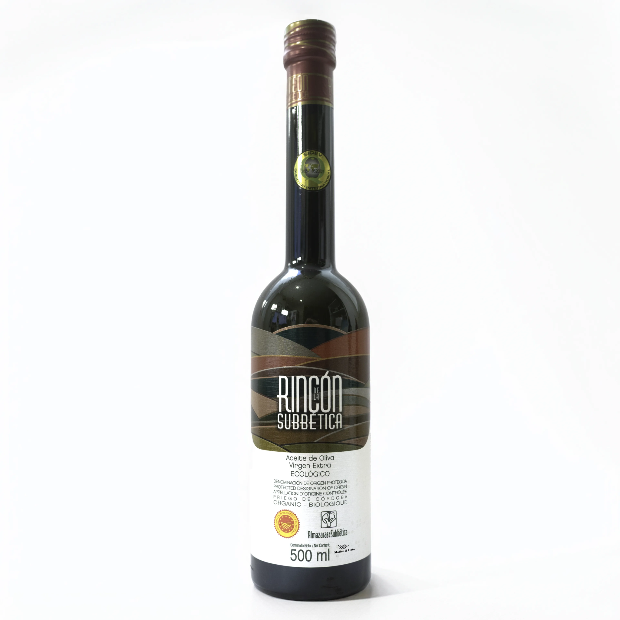 Botella de Aceite de Oliva Virgen Extra Rincón de la Subbética Hojiblanca 500ml de Molino y Cata